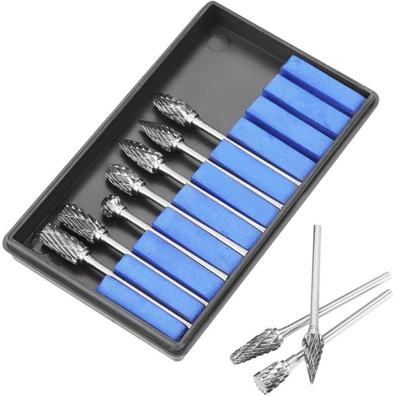 Rotierende Feile, Doppelseitige Rotierende Fräse, 10-teiliges Set Aus Hartmetall-fräsern, Rotierende Feilen, Werkzeugset Für Schnitz- Und Metallbearbeitung, 3-6 Mm