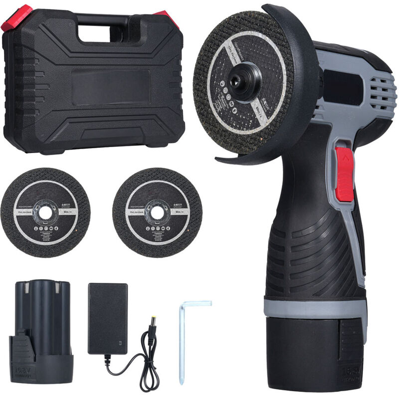 Kabelloser Winkelschleifer 19500 U/min 16,8 V Professionell Mit 1 Akku 1500 Mah, 2 Trennscheiben, Winkelschleifer Zum Schneiden, Polieren Und Schleifen