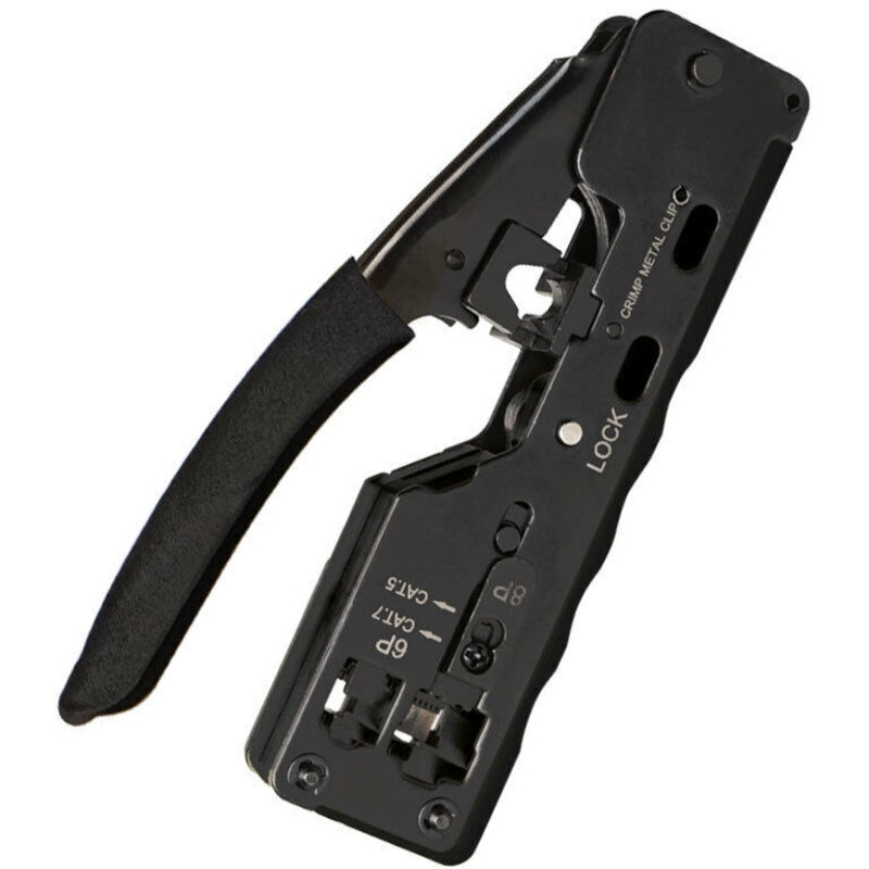Gj669bk Rj45 Crimpzange, Crimpwerkzeug, Reparaturwerkzeug Für Cat7 Rj45 Netzwerkbuchse, Schwarz