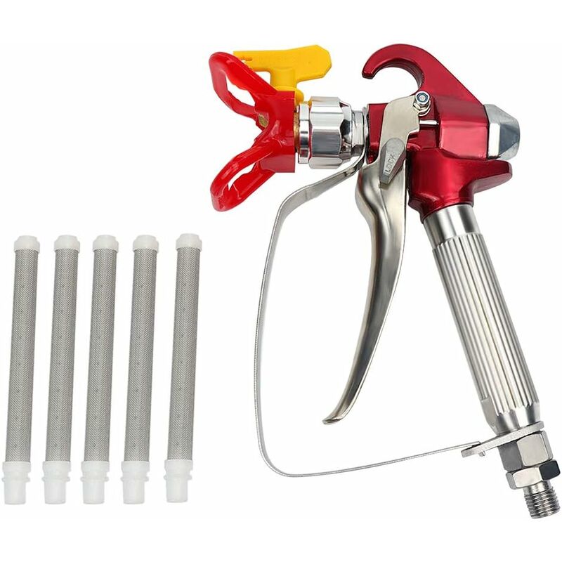 Airless-hochdruck-spritzpistole Xs-818 + Düsensitz + 5x Airless-spritzpistolenfilter