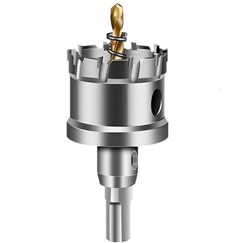 Tct-glockenfräser 35 Mm Für Hartmetall – Schnitttiefe 25 Mm – Schaft 10 Mm – Mit Titanhartbeschichteter Zentrierspitze