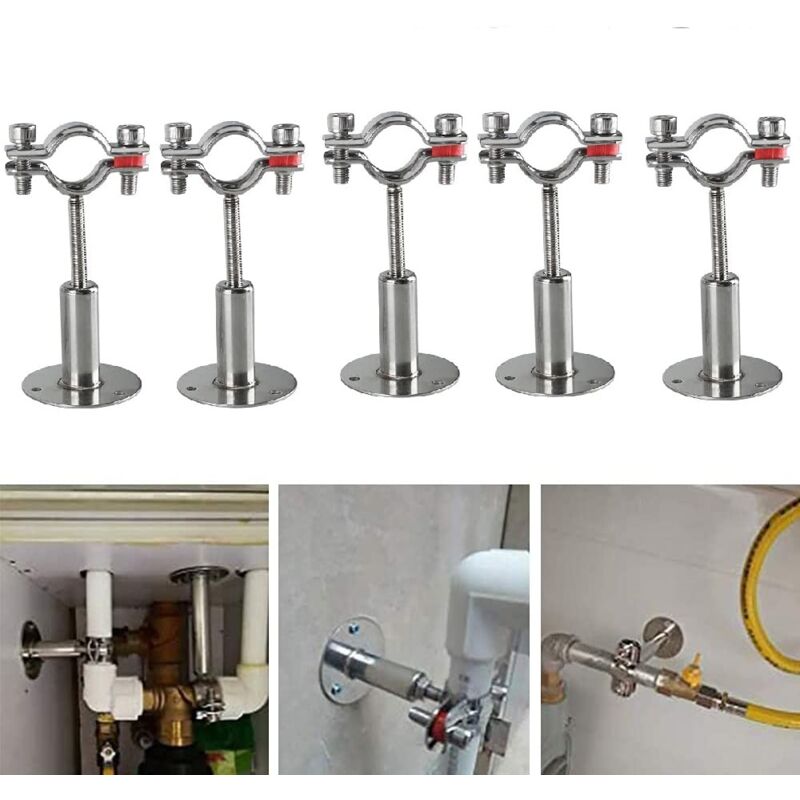 Edelstahl-rohrschellen Aus 304er Edelstahl – 5er Pack – Für Rohre Mit 32–34 Mm Durchmesser – Einfache Wandmontage – Rostbeständig