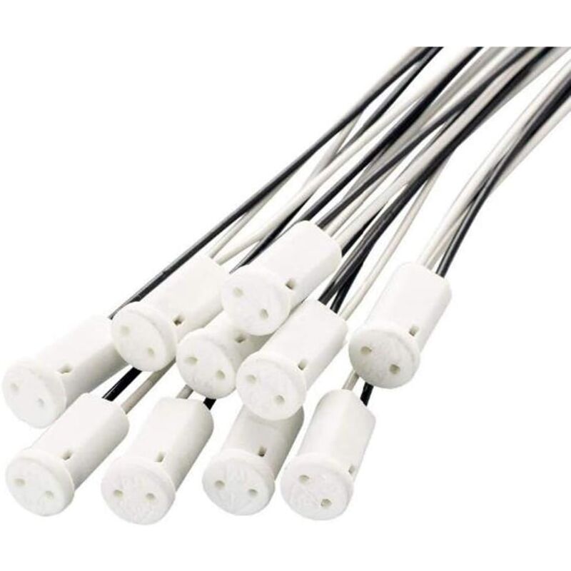 20er-pack G4-keramiklampenfassungen, 10 Cm – 12 V Für Halogen- Und Led-lampen – Kupferdrähte Für Langlebige Verbindung
