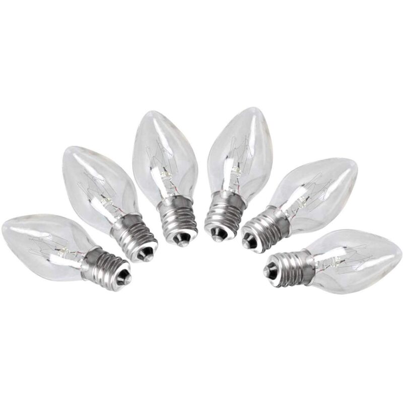 Set Aus 6 Himalaya-salzlampenbirnen E12, 15 Watt Für Die Raumbeleuchtungsdekoration 220-240v