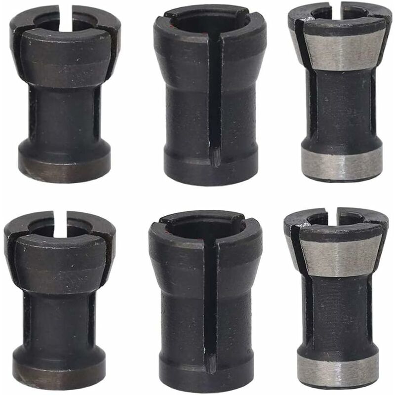 6er-set Hss-spannzangen Für Fräsmaschine – Größen 6/6,35/8 Mm – Schnellarbeitsstahl Für Holzbearbeitung – Stabile Und Effektive Spannung