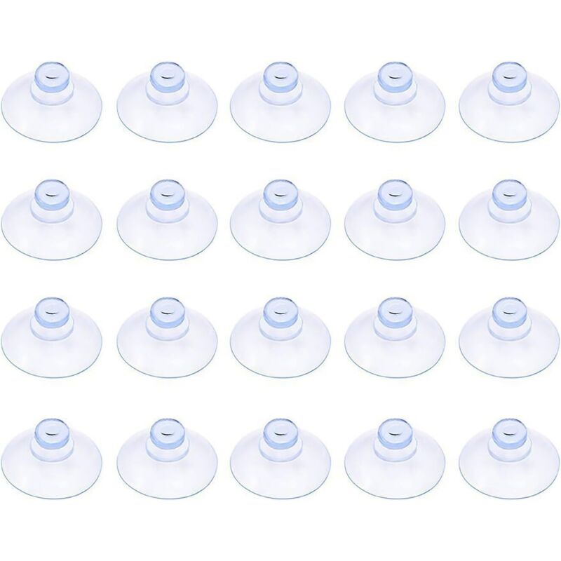 20er-pack Kleine Transparente Kunststoff-saugnäpfe, Ohne Haken, 30 Mm