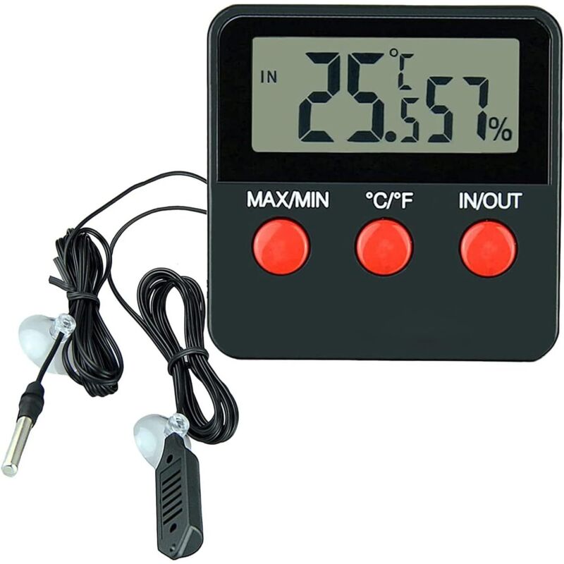 Digitales Thermometer Für Reptilien, Lcd-hygrometer, Temperatur- Und Feuchtigkeitsmesser Für Terrarium, Haustiere, Inkubator, Aquarium