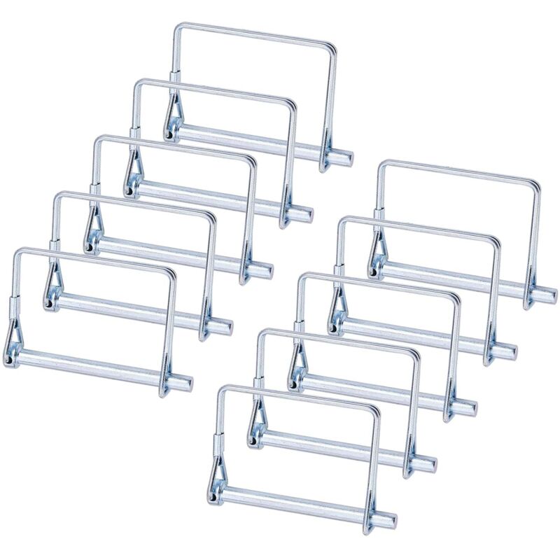 10er-pack Wellenfeststellstift, 5/16-zoll Zapfwellen-feststellstift Mit Quadratischem Drahtsplint Für Landwirtschaftliche Anhänger, Rasen Und Garten