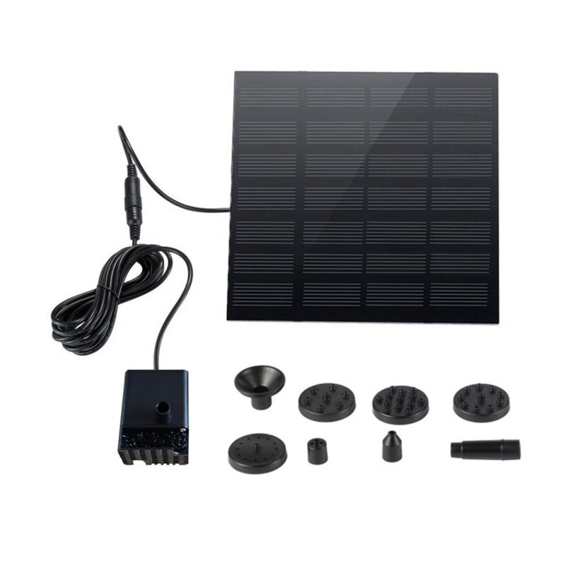 Solarbrunnen - Solarbetriebener Brunnen - Gartenwasserpumpe - Solarpumpe Mit 6 Düsen Für Vogeltränke - Dekoration Für Teich Und Pool
