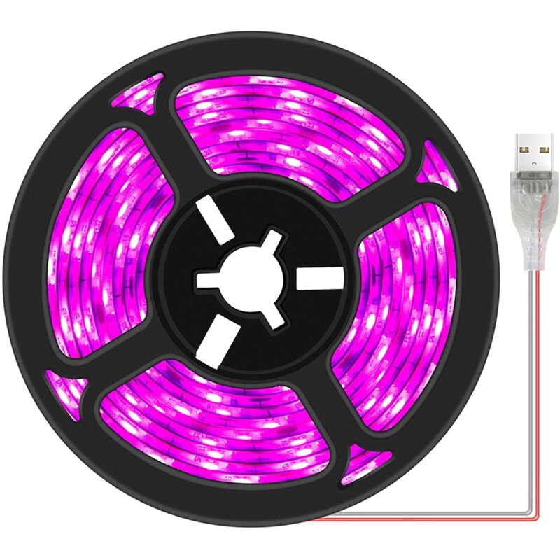 Led-wachstumslampe 26w Wasserdicht – Vollspektrum Rot/blau – Einfache Installation Mit Klebstreifen – Für Zimmerpflanzen Und Hydroponik