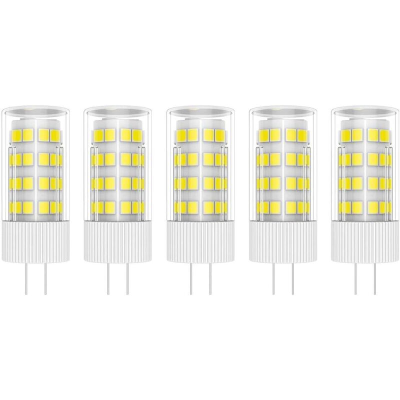 5x G4 Led-glühbirne 5w Lampe 51 Smd 2835 Leds Warmweiß 6000k Led-lampe 400lm Equivalent Zu 50w Halogenlampe Ac 220v [energieklasse A+]