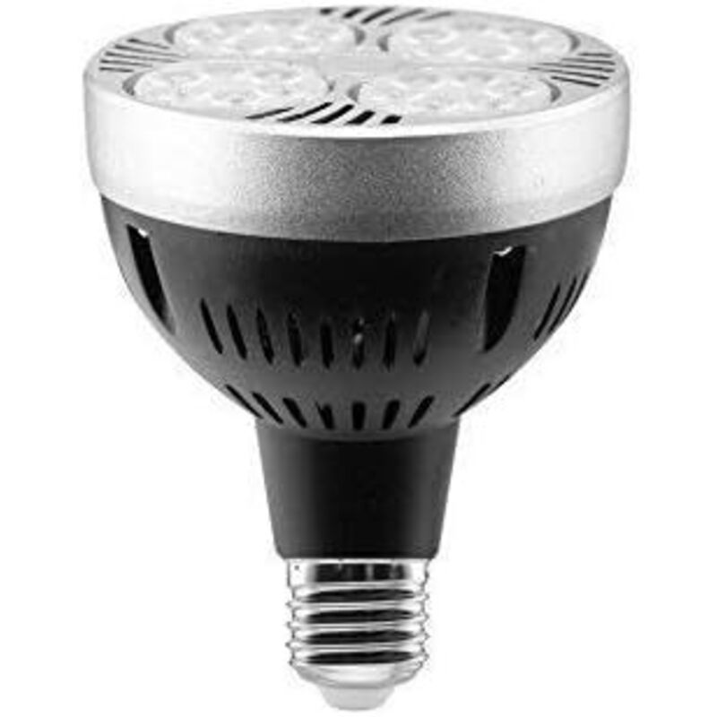 Led-spotlampe 35w E27, Neutrales Licht 4000k [energieeffizienzklasse A+], Schwarz