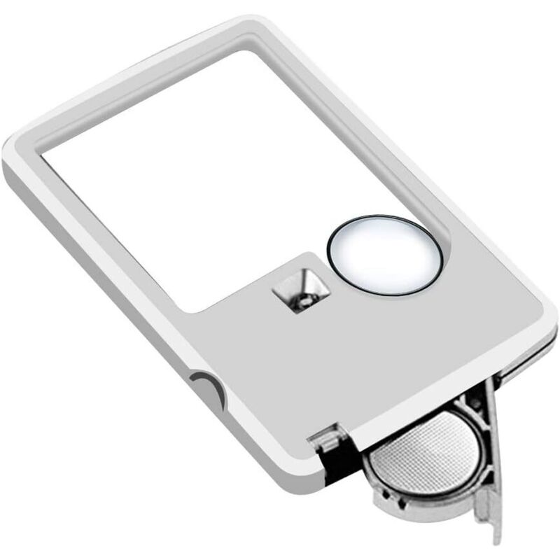 Tragbare Led-lupe, Taschenlupe Zum Lesen, 3x 6x Starke Lupe, Rechteckige Lupe, Ideal Zum Lesen Kleiner Texte Und Bei Sehschwäche Und Altersbedingten Augenproblemen