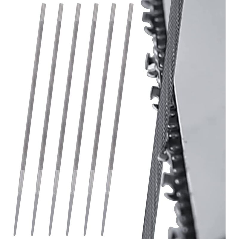 Rundfeilen Für Kettensägenketten 4,8 Mm, 6 Stück Rundfeilen Zum Schärfen Zur Reparatur Und Zum Schärfen