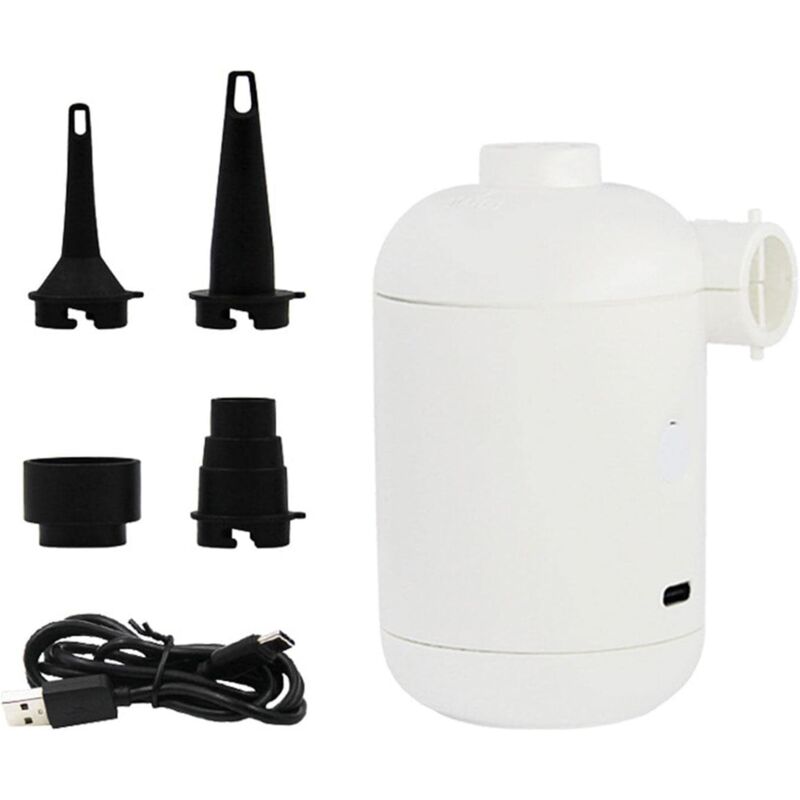 Mini-luftpumpe Für Aufblasbare Artikel – Tragbare Elektrische Pumpe Für Luftmatratzen, Wiederaufladbare Mini-luftpumpe Per Usb, Kabellose Pumpe Zum Aufblasen Und Entleeren Von Schwimmringen.