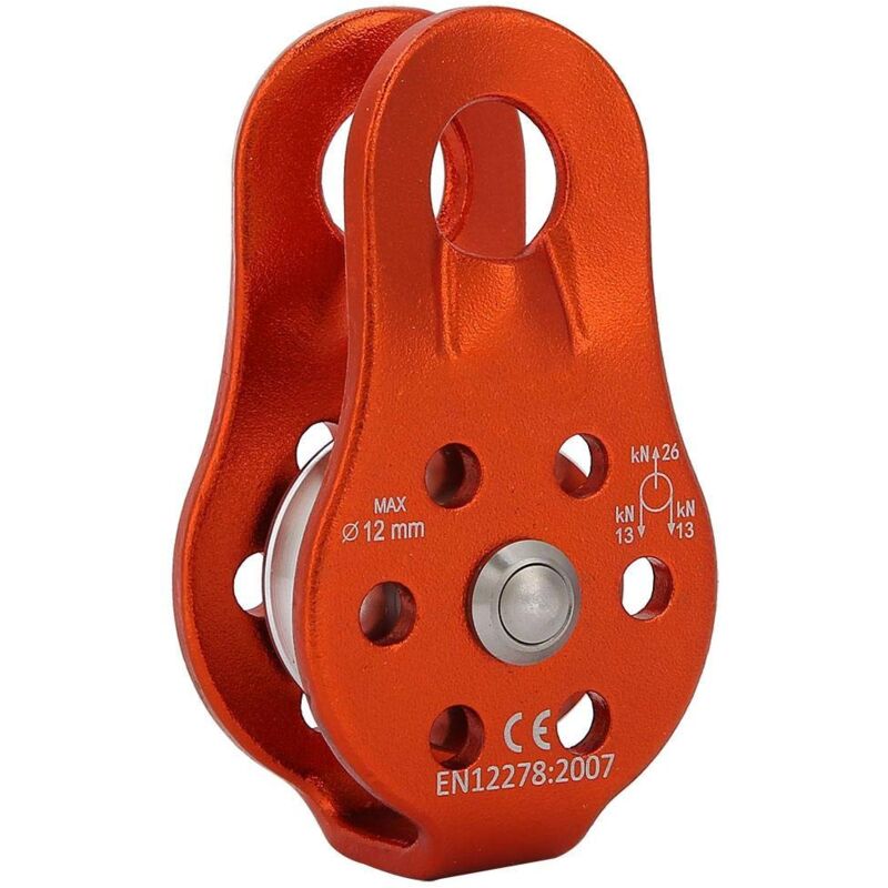 Aluminiumlegierung-rolle Einfache Seilrollenblock Robust Für 12-mm-seil Klettern 26kn