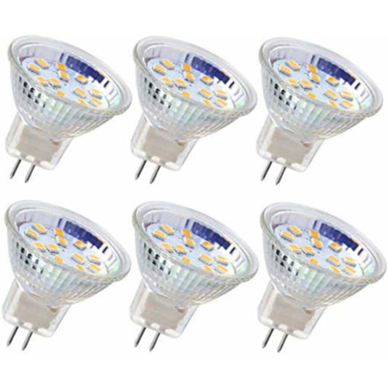 6 Stück Mr11 Led-glühbirnen, Gu4 Projektorlampen, 3w 18leds, Entsprechen 20w Halogenlampen, Nicht Dimmbar, 12v Ac/dc Led-lampe Für Schienen-, Landschafts- Und Hausbeleuchtung (kaltweiß)