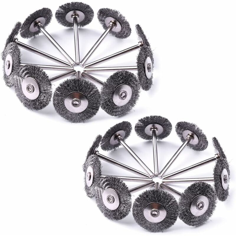 20 Stück 1 Zoll / 25 Mm Mini-metalldrahtbürsten Für Rotierende Werkzeuge, Die-grinder
