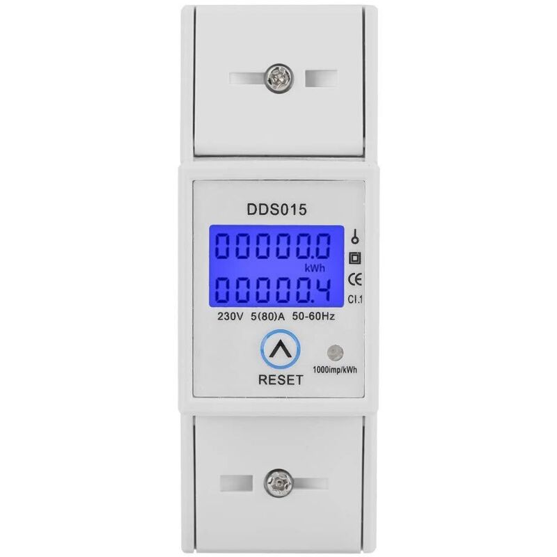 Energiezähler, 5-80a 230v 50hz Lcd Einphasen-wattmeter Din-schienenmontage Dds015 Npterbl