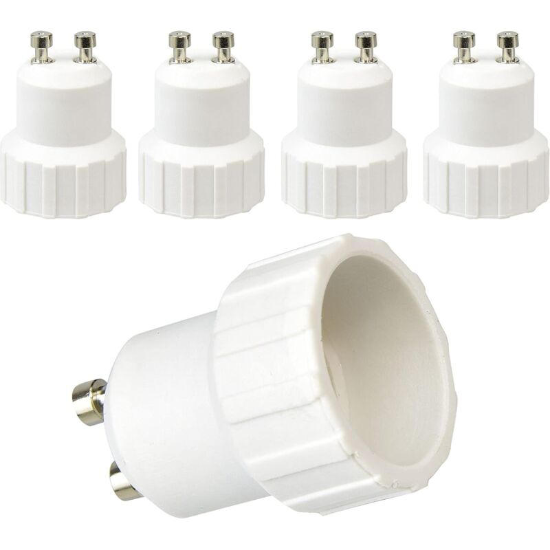 Gu10 Auf E14 Adapter, Gu10 Sockel Zu E14 Fassung Konverter, Lampensockel-adapter, Maximale Leistung 200w, 250v, 5er-pack.