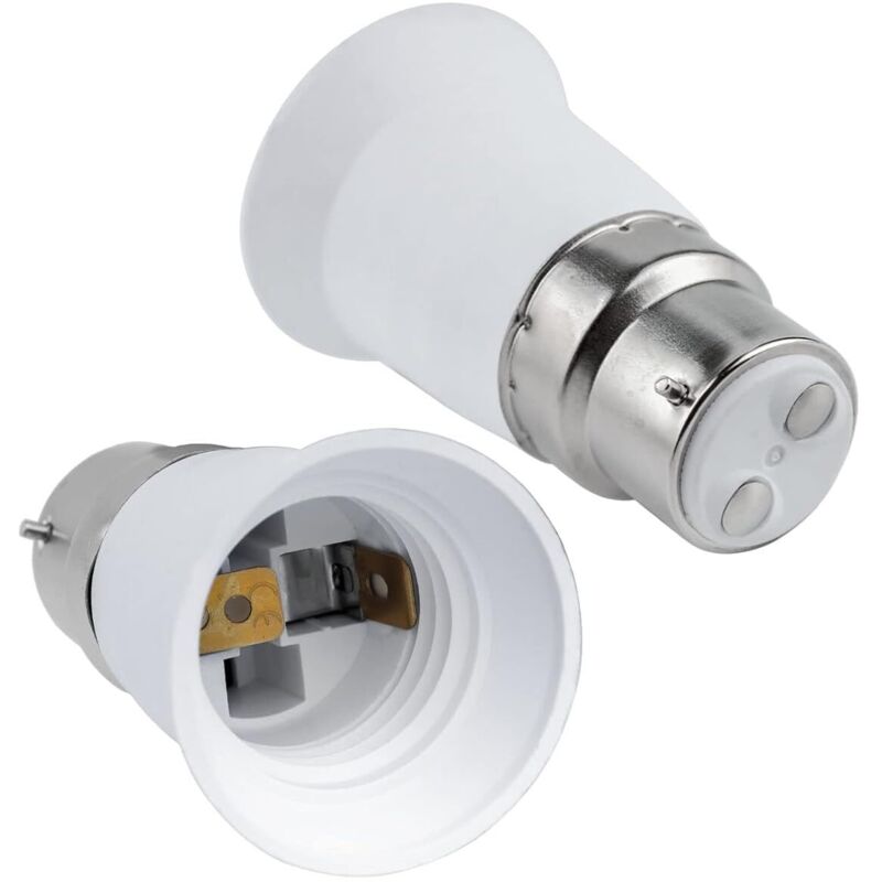 Adapter Von B22 Auf E27, Konverter Von Bajonettfassung B22 Auf Schraubfassung E27, 0-250 V, Für E27-glühbirnen, Led, Glühlampen, Halogenlampen, Cfl, 4er-pack