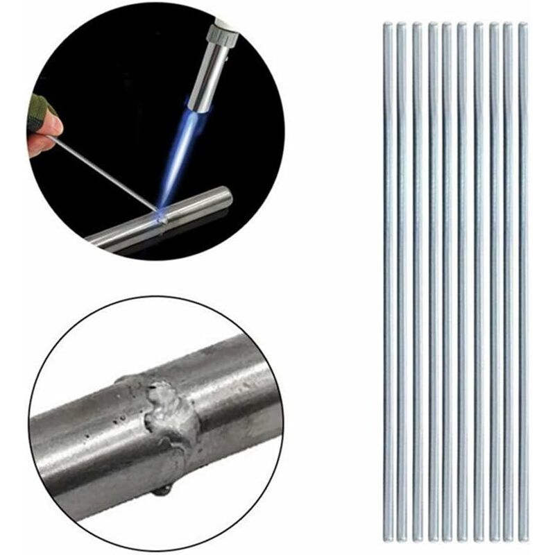 Niedrigtemperatur-aluminium-lötdraht, Langlebiger Lötdraht Für Reparaturen, Kein Lötpulver Erforderlich - 10 Stück 2,0 Mm 50 Cm