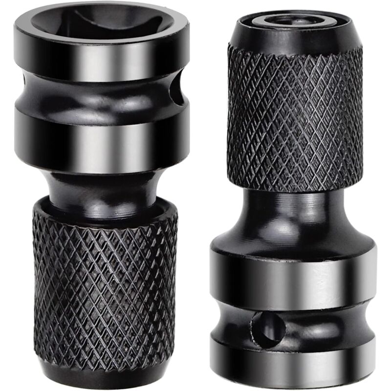 2 Stück Steckdosenadapter 1/2" Vierkant Auf 1/4", Schlagbohrer-adapter, Schnellwechsel-konverter Für Ratschenschlagschrauber Und Schraubendreher-bithalter