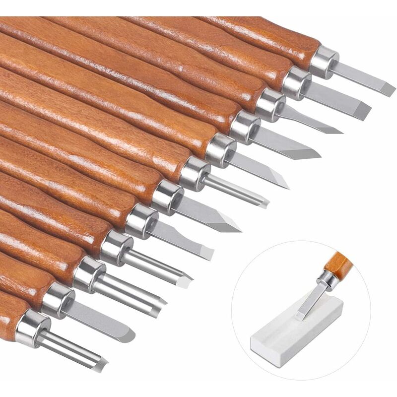 12-teiliges Holzschnitzwerkzeug-set, Holzmeißel Und Schnitzmesser Für Diy-holzarbeiten, Geeignet Für Profis Und Hobbybastler Zum Schnitzen Von Holz, Obst Und Wachs
