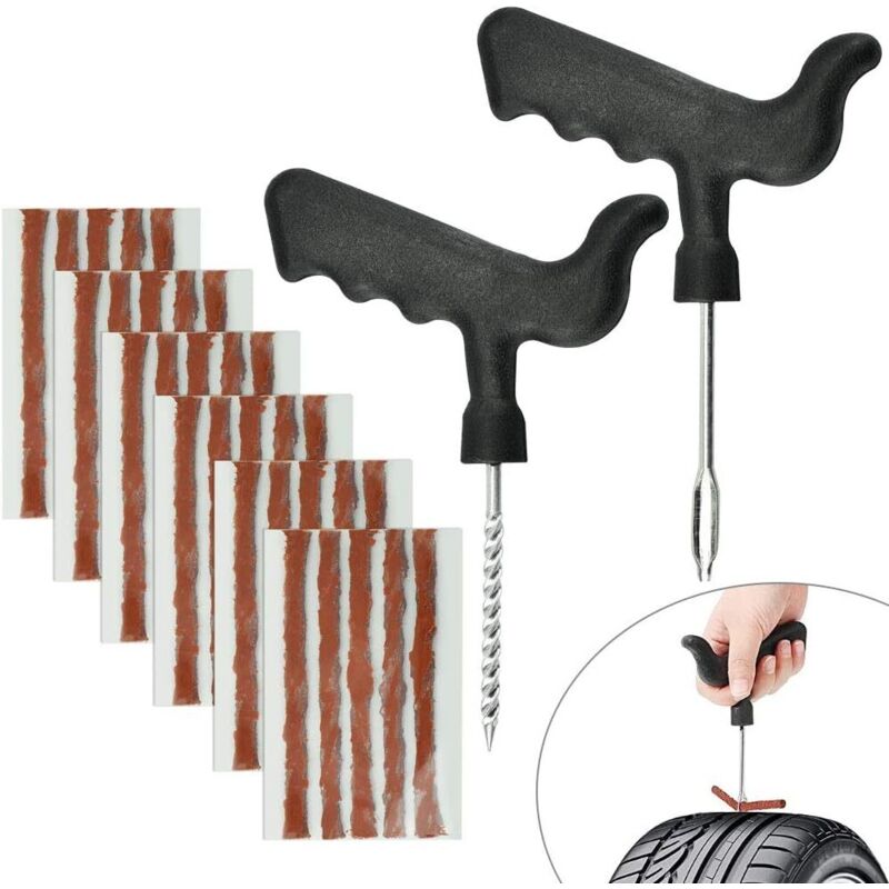 Reparaturset Für Schlauchlose Reifen, 30 Bohrspitzen, 10 Cm Einsetzwerkzeuge Enthalten, Für Autos, Motorräder, Traktoren, Schnellreparatur - 6mm10cm