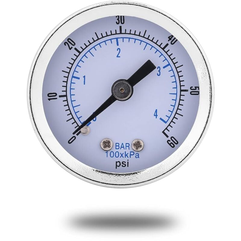 Manometer, 0-60 Psi 0-4 Bar Wasserdruckmesser Mit 1/8" Bspt-gewinde Für Wasser, Öl, Gas