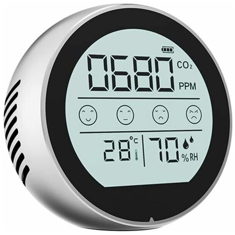 Co2-messgerät Für Kohlendioxid, Luftfeuchtigkeit Und Temperatur – Vielseitiges Erkennungsinstrument Für Intelligente Innen- Und Außenbereiche Im Büro Und Zu Hause, Hochpräziser Monitor Der Luftqualitä