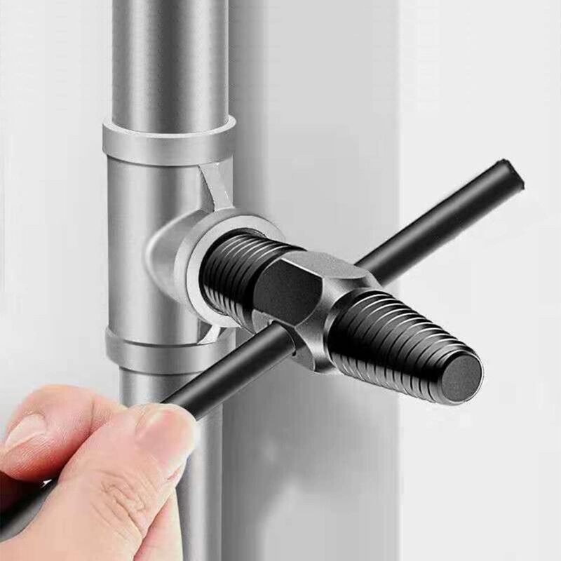 Doppelkopf-schraubenextraktor, Extraktor Für Schwarze Ventilschrauben, Aus Gehärtetem Stahl Gefertigt, Extraktor Für Beschädigte Schrauben, Geeignet Für Rohre (1/2 Zoll, 3/4 Zoll)