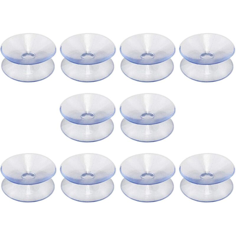 10er-pack Doppelseitige Silikongummi-saugnäpfe Für Tischplatten - Transparente Saugnäpfe Ohne Haken - Kompatibel Mit Glas-tischplatten - Größe: 35 Mm