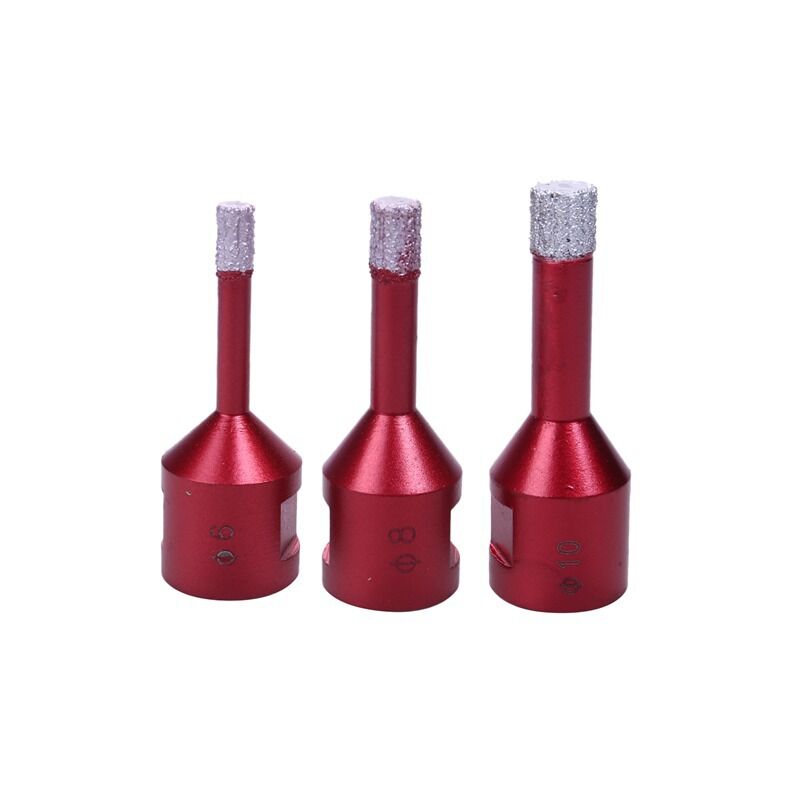 3er-set Diamantbohrer M14 – Durchmesser 6/8/10mm – Länge 60mm – Für Trockenbohren In Keramik, Marmor, Granit