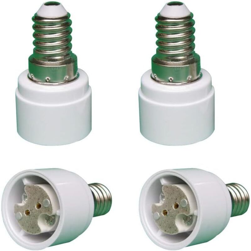 4er-set Adapter Von E14 Auf G4, Mr16, Gu5.3 Und Gu4 Für Led- Oder Halogenlampen