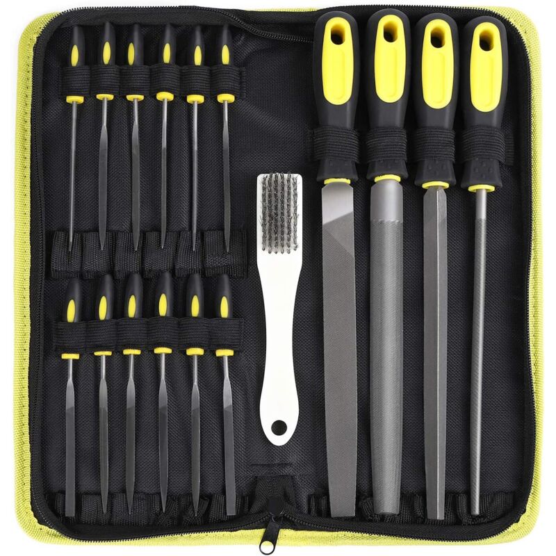18-in-1 Feilen- Und Raspelset, Präzisions-metallfeilen Aus Kohlenstoffstahl, Nadelbürsten-set