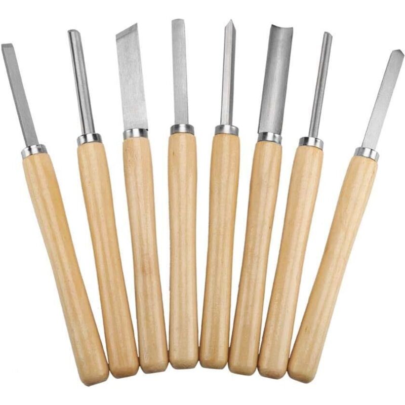 Drechselwerkzeug-set Aus Holz, 8-teiliges Holzmeißel-set, Holzdrechselwerkzeuge, Schräge Hohleisen Für Holz, Trennwerkzeug