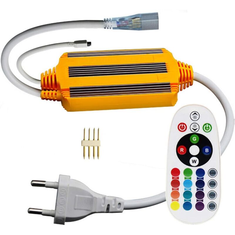 220v Netzteil Für Rgb 5050 Led-streifen, Wasserdicht Ip68, Mit 24-tasten-infrarot-fernbedienung, Nur Netzteil