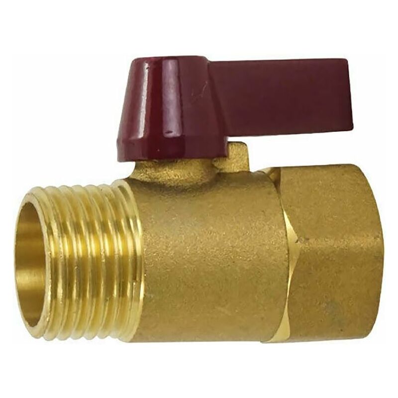 Messing-kugelhahn 1/2" Bsp Männlich Auf Weiblich, Absperrventil Für Erdgas, Luft, Wasser, Kraftstoff (1er-pack)