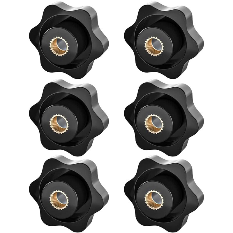 Druckknopf M8, Sternmutter, Rändelmutter Mit Innengewinde, Spannmutter M8, Sternmuttern Zum Festziehen, Für Mechanik, Möbel, Elektronikgeräte, 6er-pack