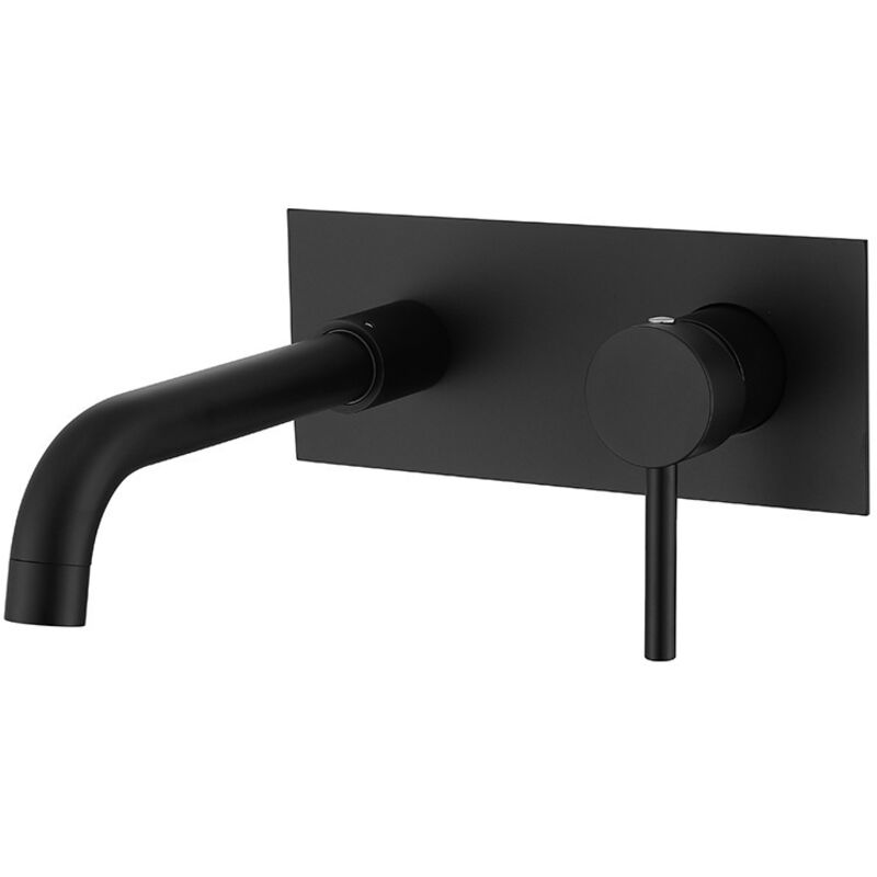 Einbaubadarmatur Für Waschbecken, Warm- Und Kaltwasser-badschrank, Schwarz