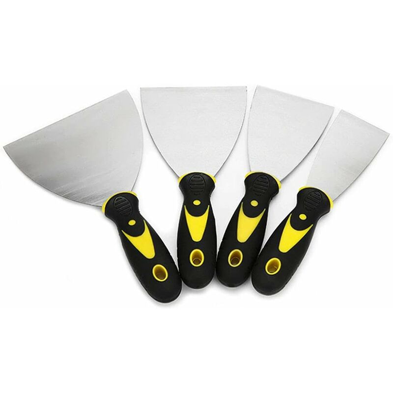 Edelstahl-löffel, 4-teiliges Set, Beschichtete Spatel, Glättspatel, Beschichtungslöffel, 2/3/4/5 Zoll, Stahlspatel, Beschichtungslöffel