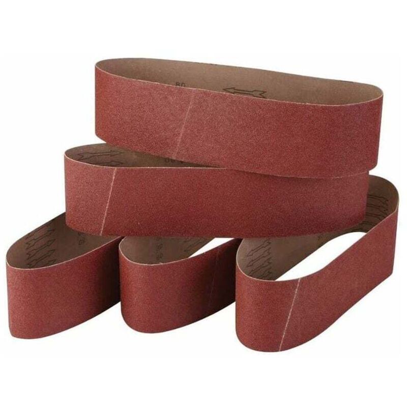 5er-set Feine Korund-schleifbänder 100 X 915 Mm, Körnung 60/80/120/240/320