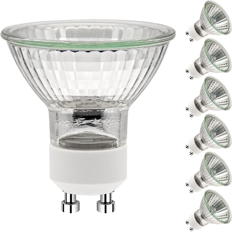 Gu10-glühlampe 35w, Gu10-halogenlampen, Gu10-spotlampe Ac 230v 35w, Gu10-halogenlampen Mit 2 Stiften, 35° Abstrahlwinkel, 2700k Warmweiß Dimmbar, 6er-pack
