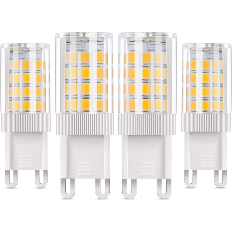 G9 Led-glühbirne, 5w Entspricht 50w Halogenlampen, 4 Stück Warmweiße Led-lampen 3000k, 360° Abstrahlwinkel, Ac85-220v, 360lm, Nicht Dimmbar