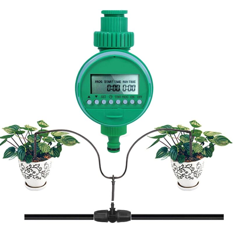 Timer Für Bewässerung, Automatische Gartenbewässerung, Bewässerungscontroller Mit Wasserdichtem Lcd-display Für Pflanzen, Rasen, Garten Und Gemüseanbau