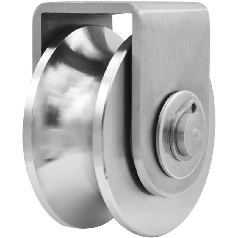 Edelstahl-riemenscheibe Mit Leiser Und Robuster Doppellagerung, Tragfähigkeit Von 400 Kg (880 Lb), Ideal Für Die Handhabung Und Den Transport Von Materialien.