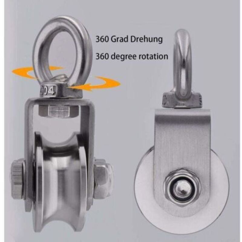 Edelstahl-seilrolle 304, Maximale Traglast 500 Kg Npterbl