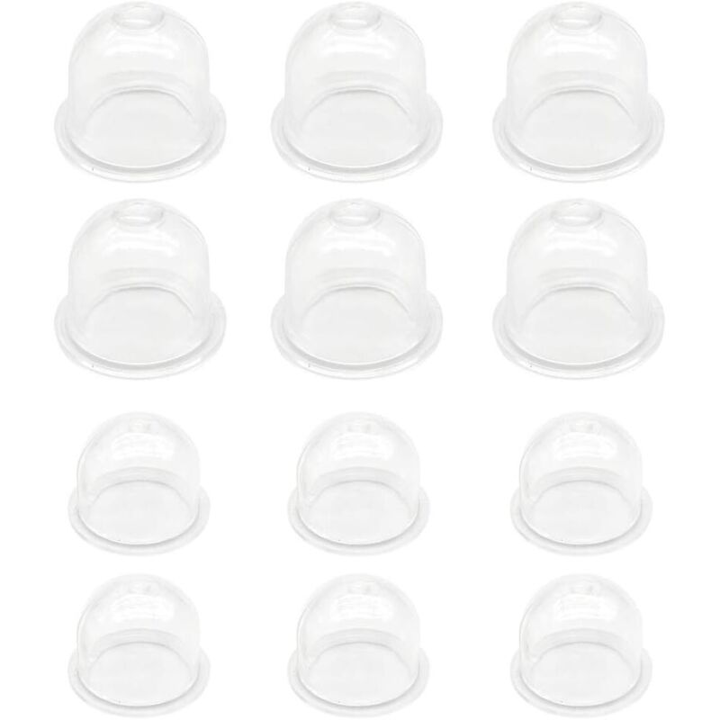 12 Stück Weiße Ansaugpumpen, 19 Mm Und 22 Mm, Transparente Kraftstoffpumpe Für Rasenmäher, Heckenschere, Benzinsäge, Gebläse, Kraftstoff-ansaugpumpe