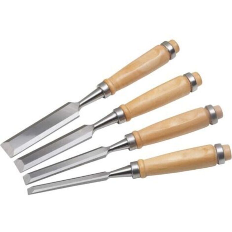 Cpt861000 Schreiner-scherenset, 4-teilig, Holzgriff, Mehrfarbig